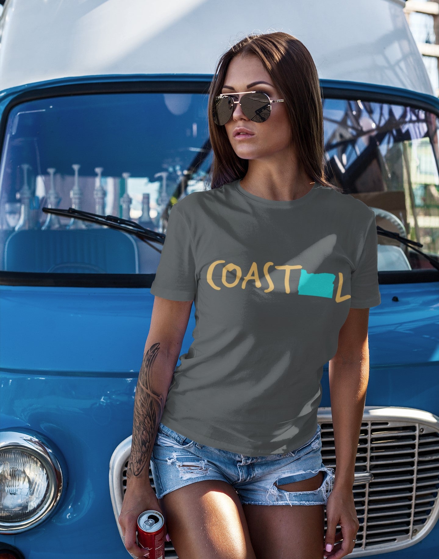 Coastal Oregon Sunset Gold Unisex Jersey Tee