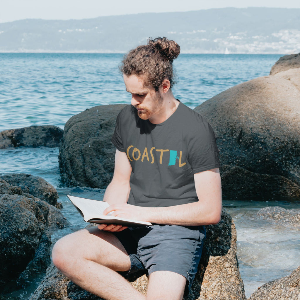 Coastal Rhode Island Sunset Gold Unisex Jersey Tee
