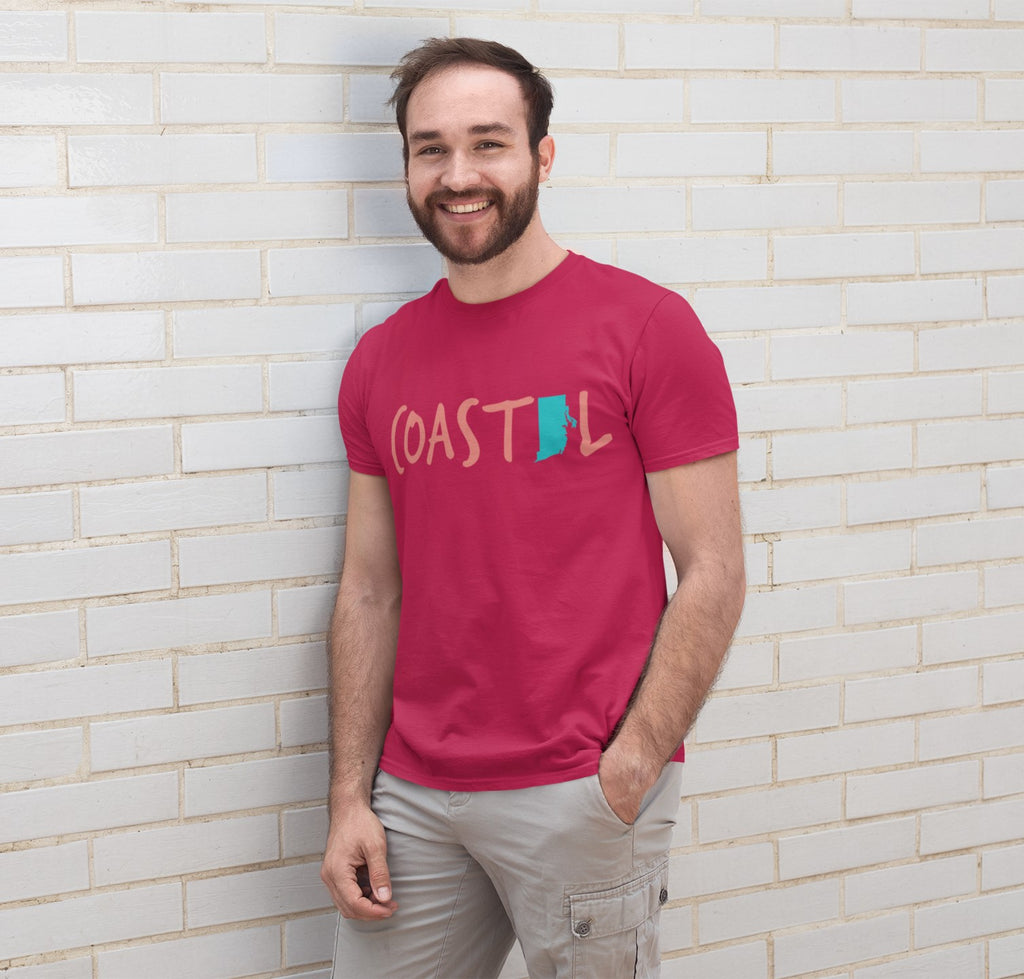Coastal Rhode Island Sunset Red Unisex Jersey Tee