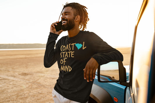 Coastal State of Mind South Carolina Beachfront Long Sleeve Unisex Tee