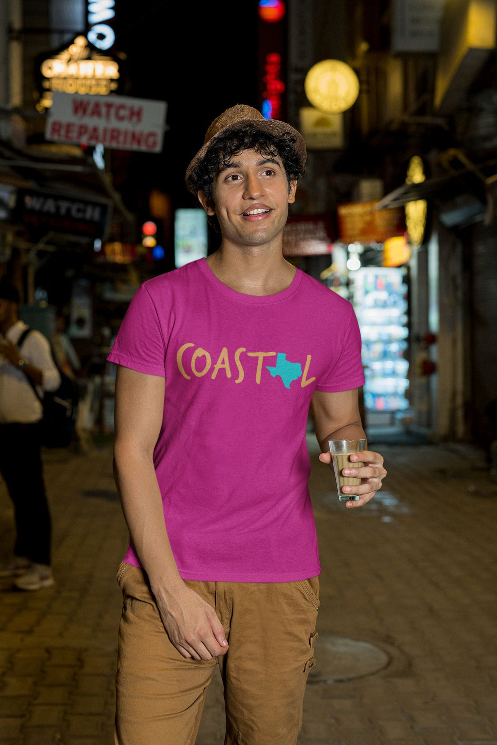 Coastal Texas Sunset Gold Unisex Jersey Tee