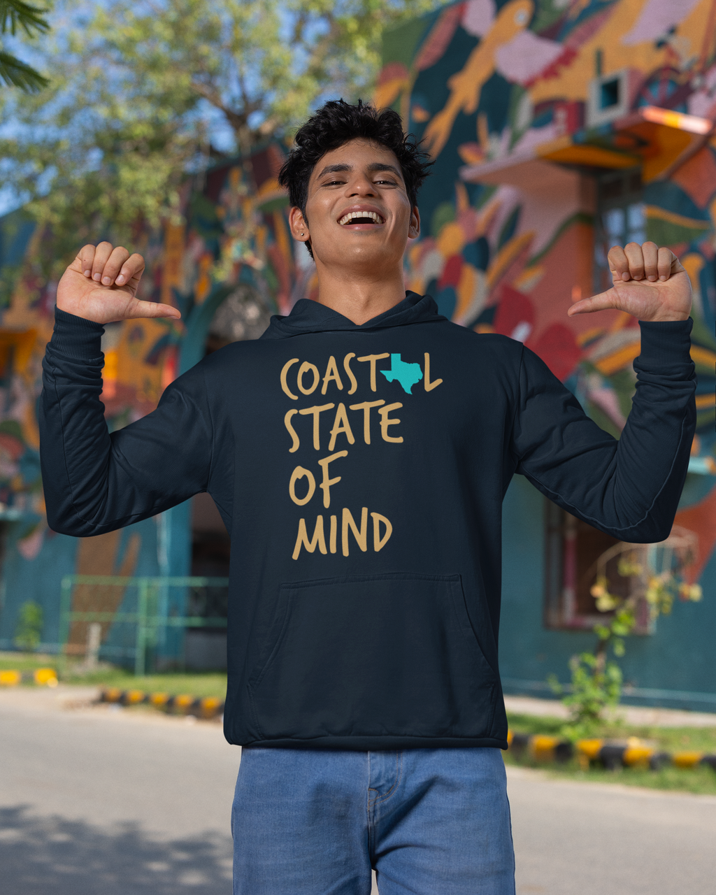 Coastal State of Mind Texas Sunset Gold Unisex Hoodie