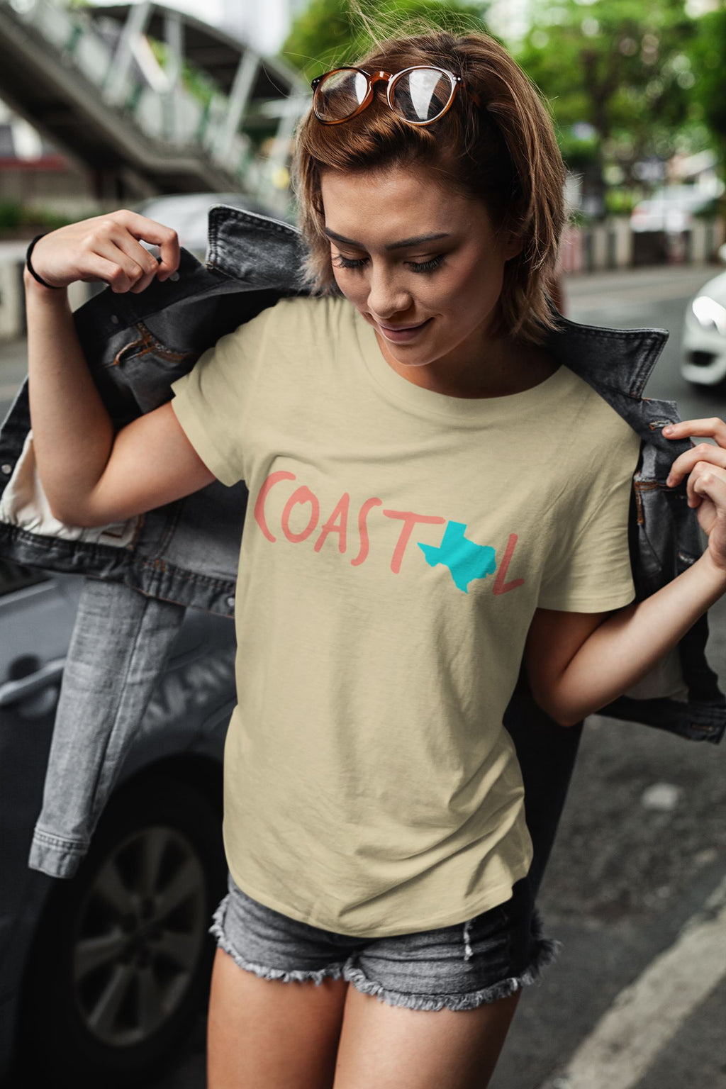 Coastal Texas Sunset Red Unisex Jersey Tee