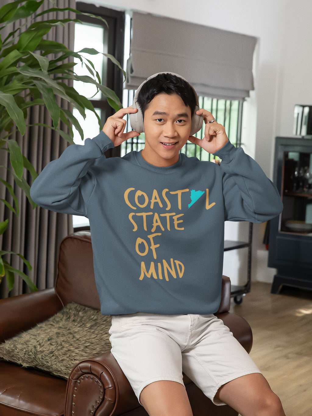 Coastal State of Mind Virginia Driftwood Unisex Sweatshirt