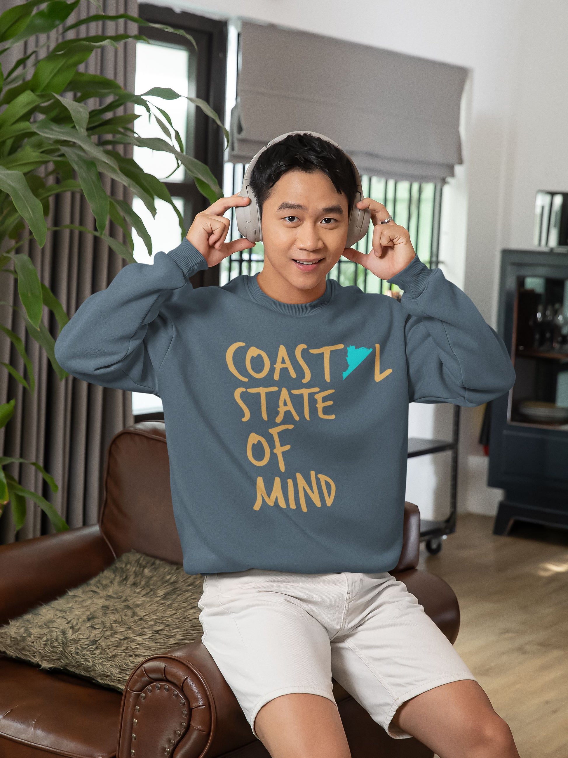 Coastal State of Mind Virginia Driftwood Unisex Sweatshirt