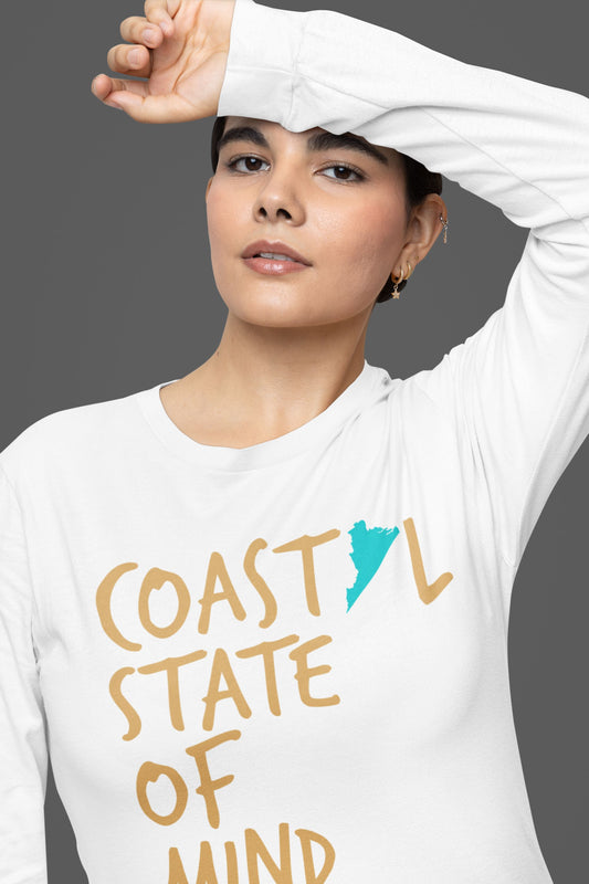 Coastal State of Mind Virginia Beachfront Long Sleeve Unisex Tee