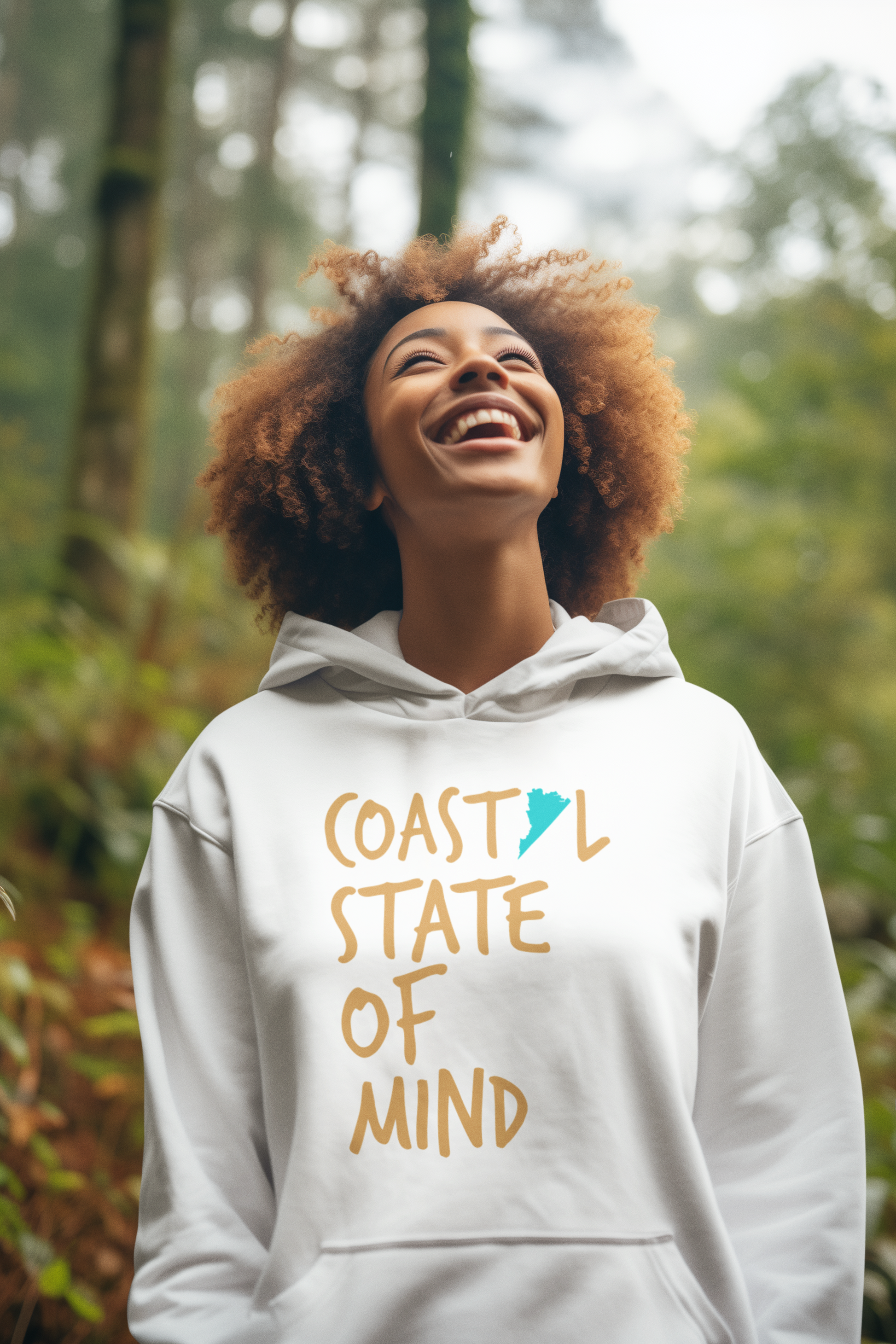 Coastal State of Mind Virginia Sunset Gold Unisex Hoodie