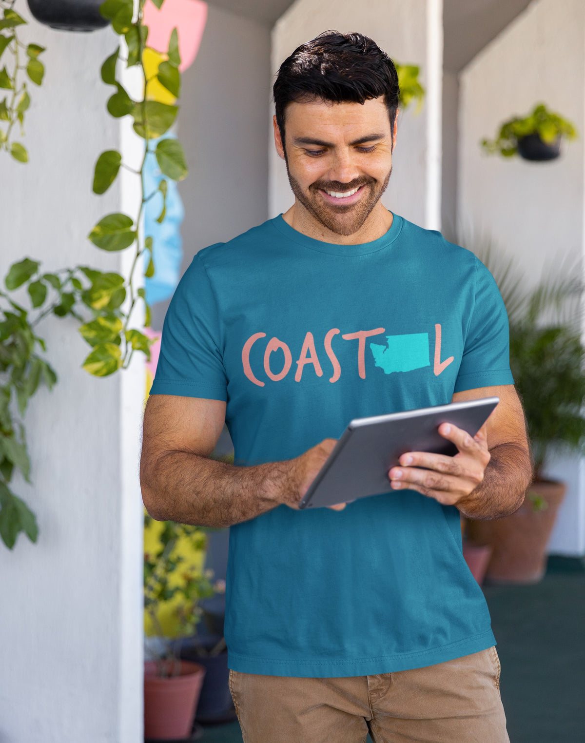 Coastal Washington Sunset Red Unisex Jersey Tee