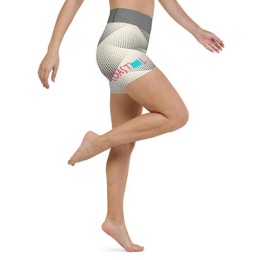 Coastal Oregon Motif Yoga Shorts