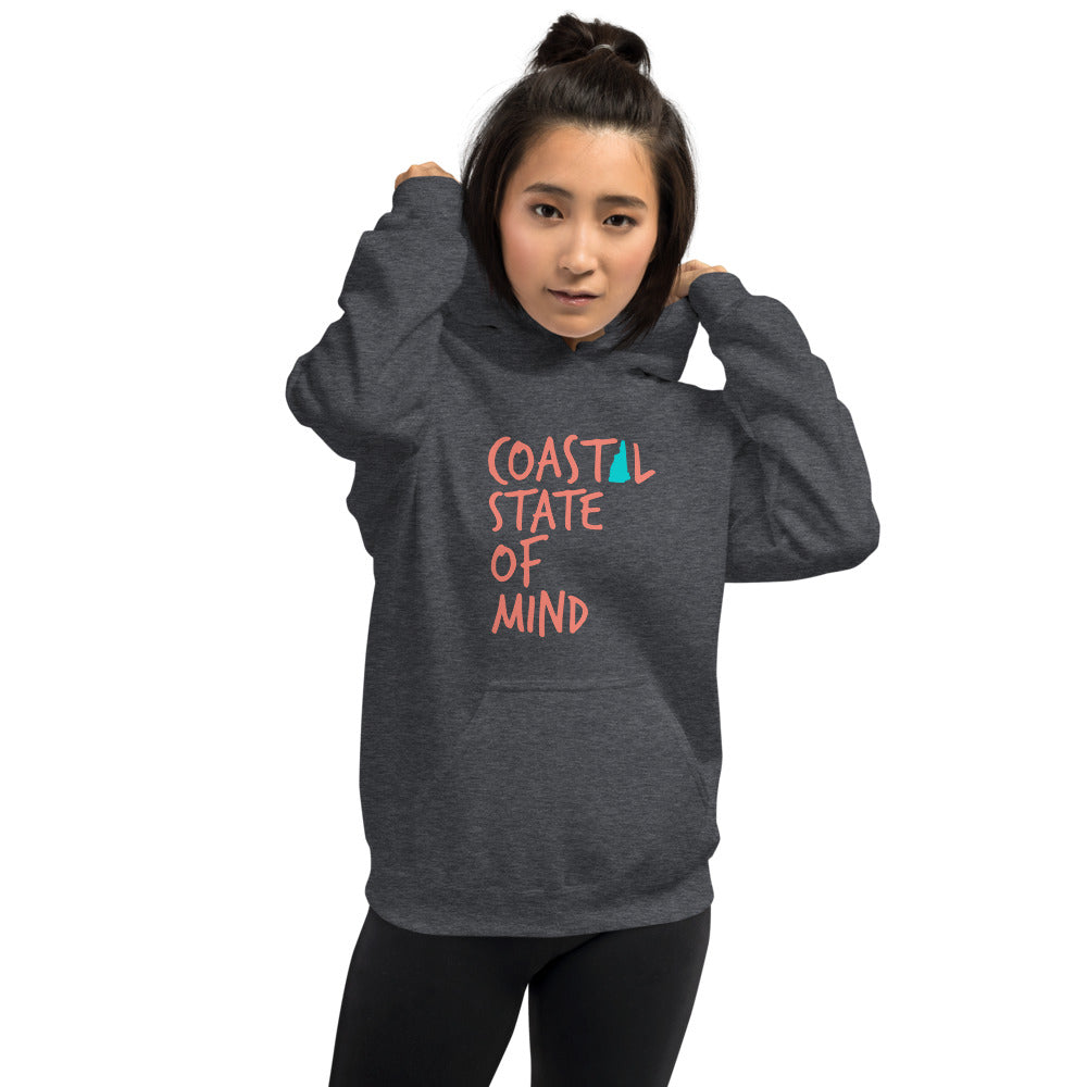 Coastal State of Mind™ New Hampshire Beach & Bonfire Unisex Hoodie