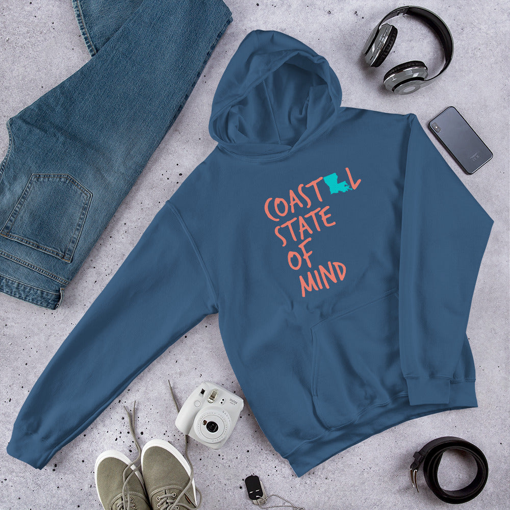 Coastal State of Mind™ Louisiana Beach & Bonfire Unisex Hoodie