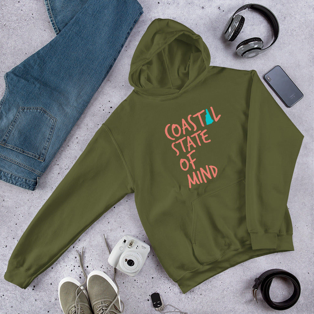 Coastal State of Mind™ New Hampshire Beach & Bonfire Unisex Hoodie