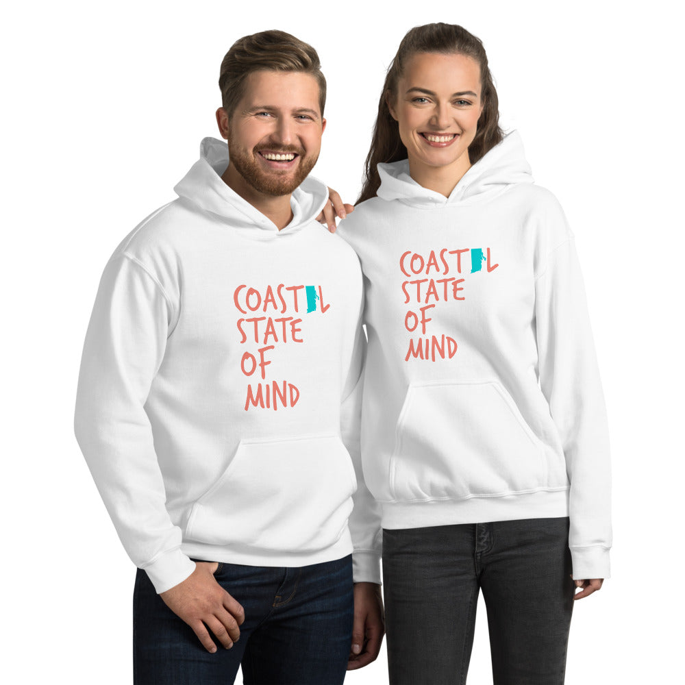 Coastal State of Mind™ Rhode Island Beach & Bonfire Unisex Hoodie