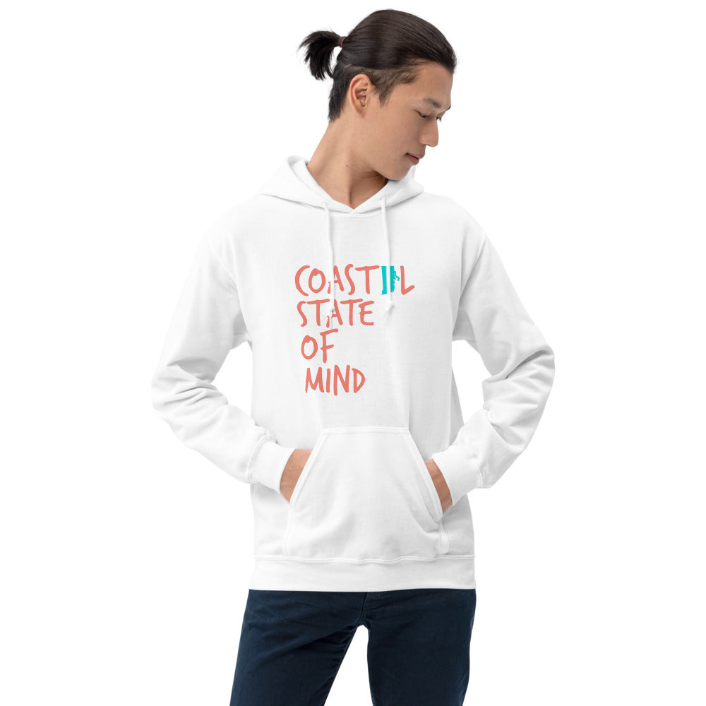 Coastal State of Mind™ Rhode Island Beach & Bonfire Unisex Hoodie