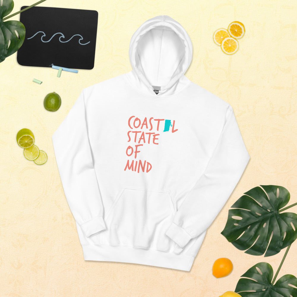 Coastal State of Mind™ Rhode Island Beach & Bonfire Unisex Hoodie